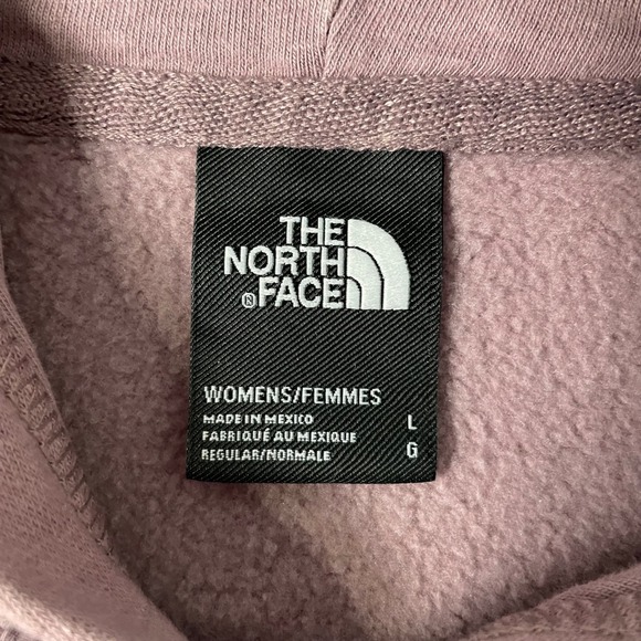 The North Face Womens Mauve Purple Cotton Blend Fleece Pullover Hoodie Large - Picture 3 of 9